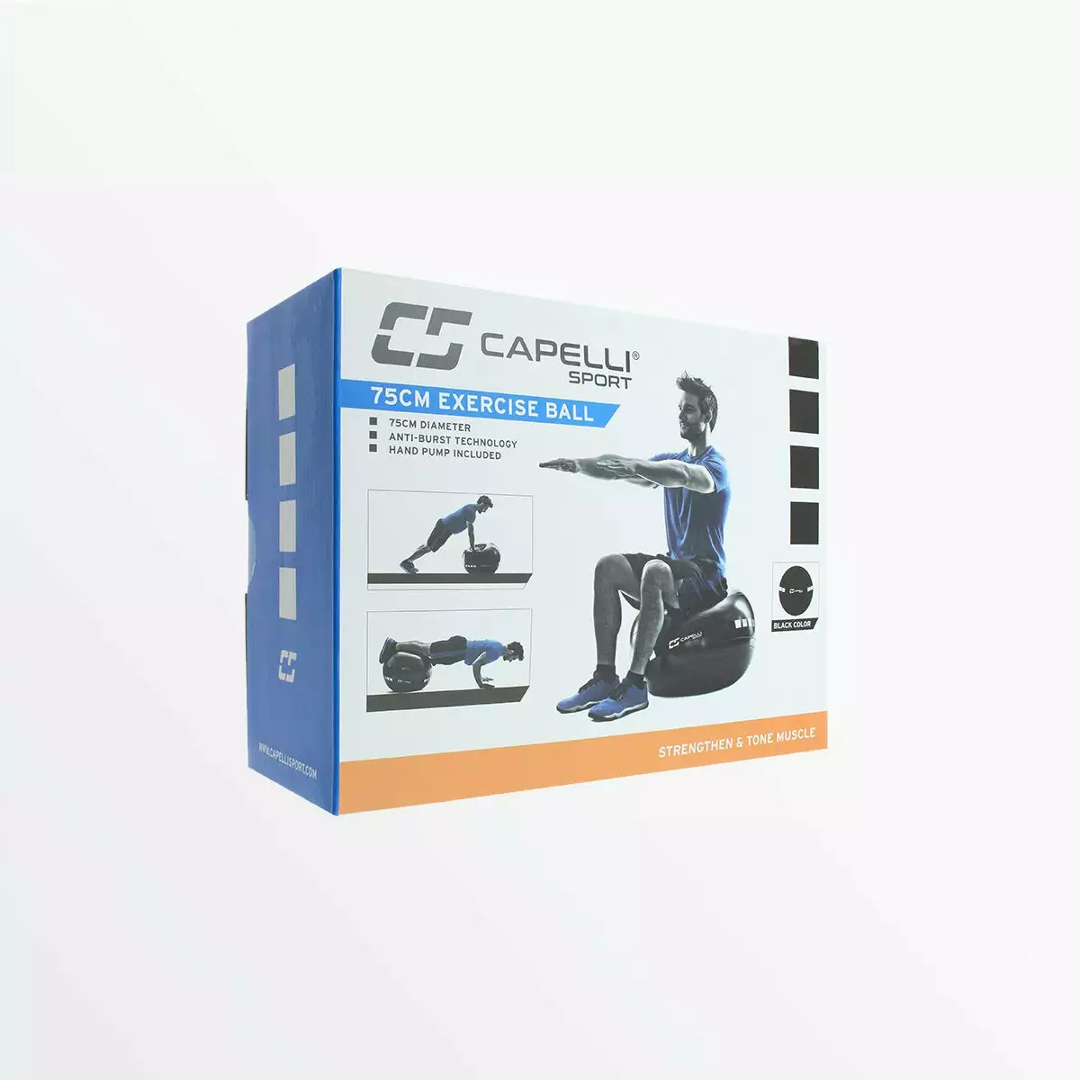 CapelliSport 75CM EXERCISE BALL FITNESS EQUIPMENT 5 CapelliSport 75CM EXERCISE BALL FITNESS EQUIPMENT