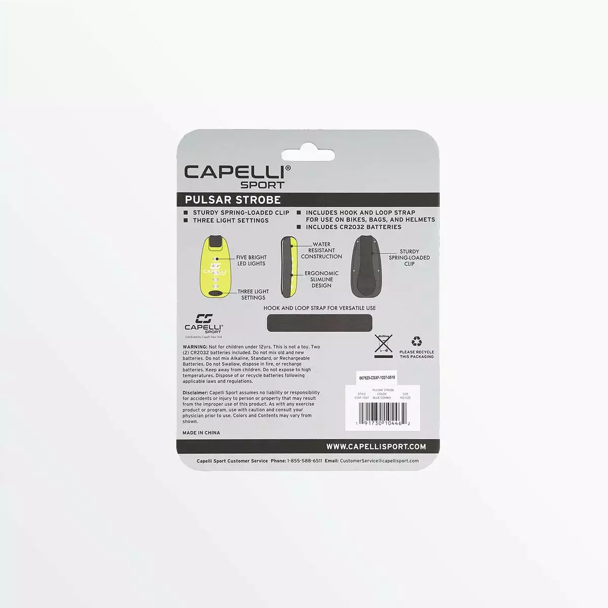 CapelliSport STROBE LIGHT WITH CLIP AND STRAP 7 CapelliSport STROBE LIGHT WITH CLIP AND STRAP