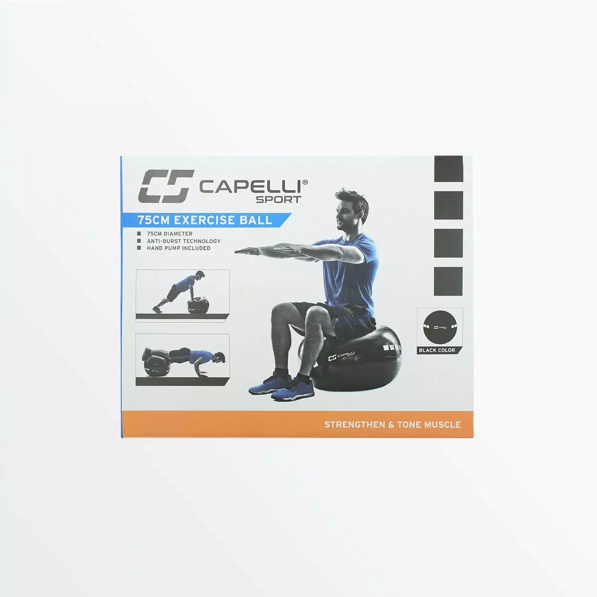 CapelliSport 75CM EXERCISE BALL FITNESS EQUIPMENT 4 CapelliSport 75CM EXERCISE BALL FITNESS EQUIPMENT