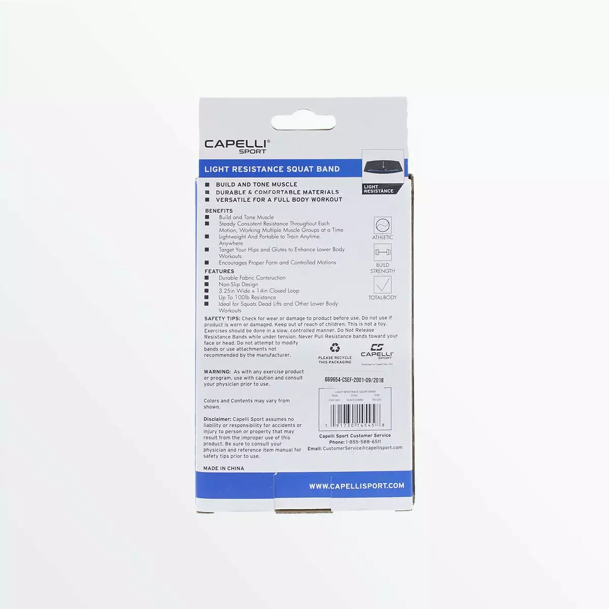 CapelliSport FITNESS EQUIPMENT LIGHT LOOPED FABRIC RESISTANCE 6 CapelliSport FITNESS EQUIPMENT LIGHT LOOPED FABRIC RESISTANCE