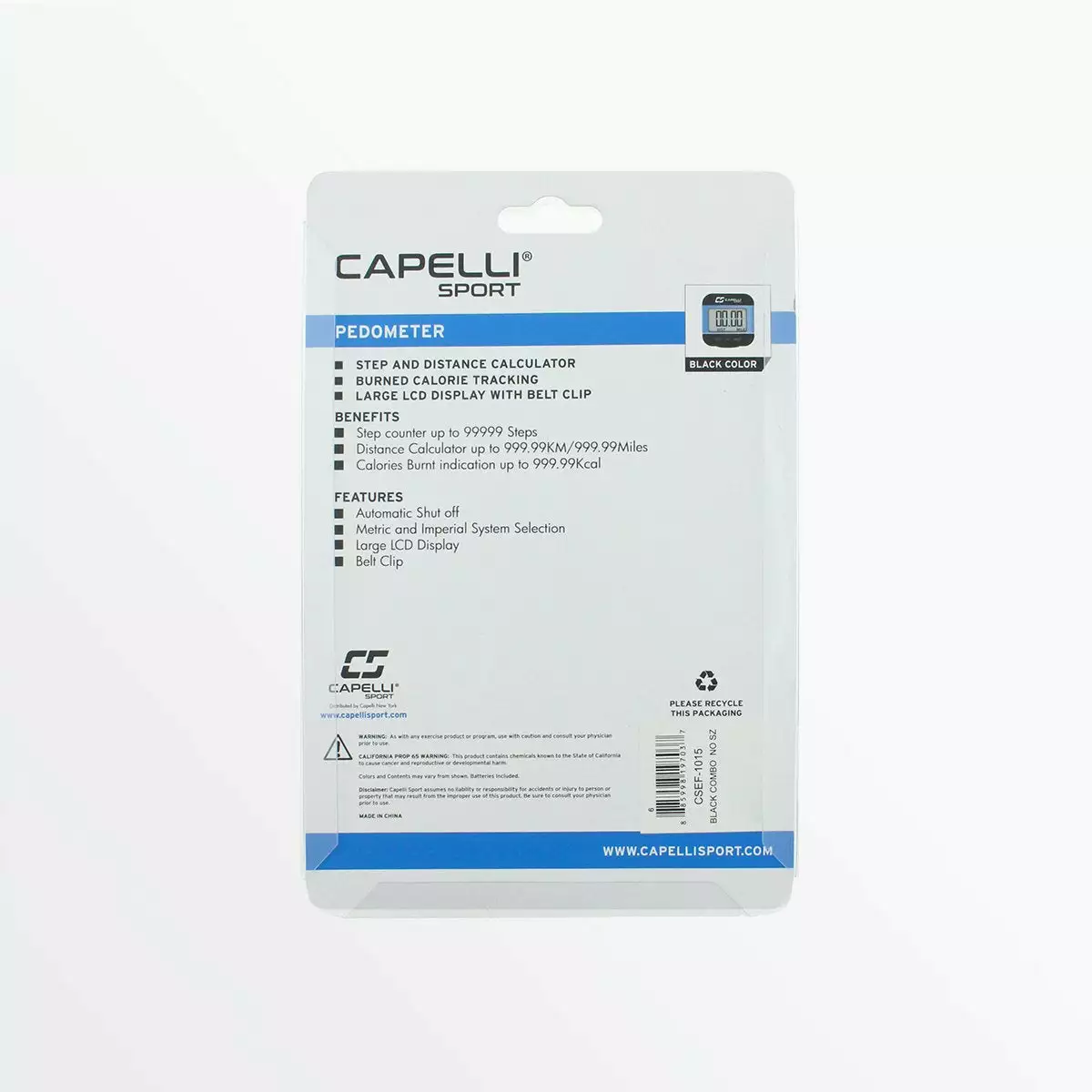 CapelliSport PEDOMETER WITH CLIP 6 CapelliSport PEDOMETER WITH CLIP