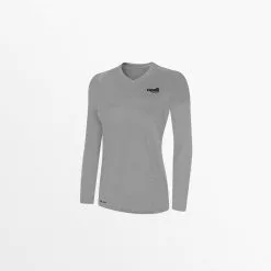 Capellisport.com TOPS WOMEN'S LIFESTYLE V-NECK LONG SLEEVE POLY TEE