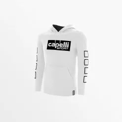 Capellisport.com YOUTH LIFESTYLE FLEECE HOODIE WITH LOGO AND 4 CUBE SLEEVES