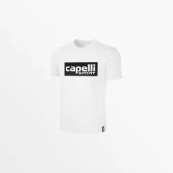 Capellisport.com TOPS YOUTH LIFESTYLE CREW NECK TEE W/ OVERSIZED CENTER LOGO