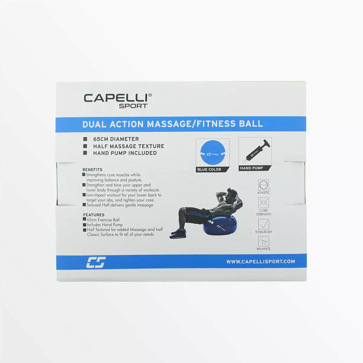 CapelliSport DUAL ACTION MASSAGE / FITNESS BALL FITNESS EQUIPMENT 6 CapelliSport DUAL ACTION MASSAGE / FITNESS BALL FITNESS EQUIPMENT